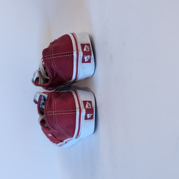 Vans Classic Red Canvas Sneakers - Picture 6 of 9